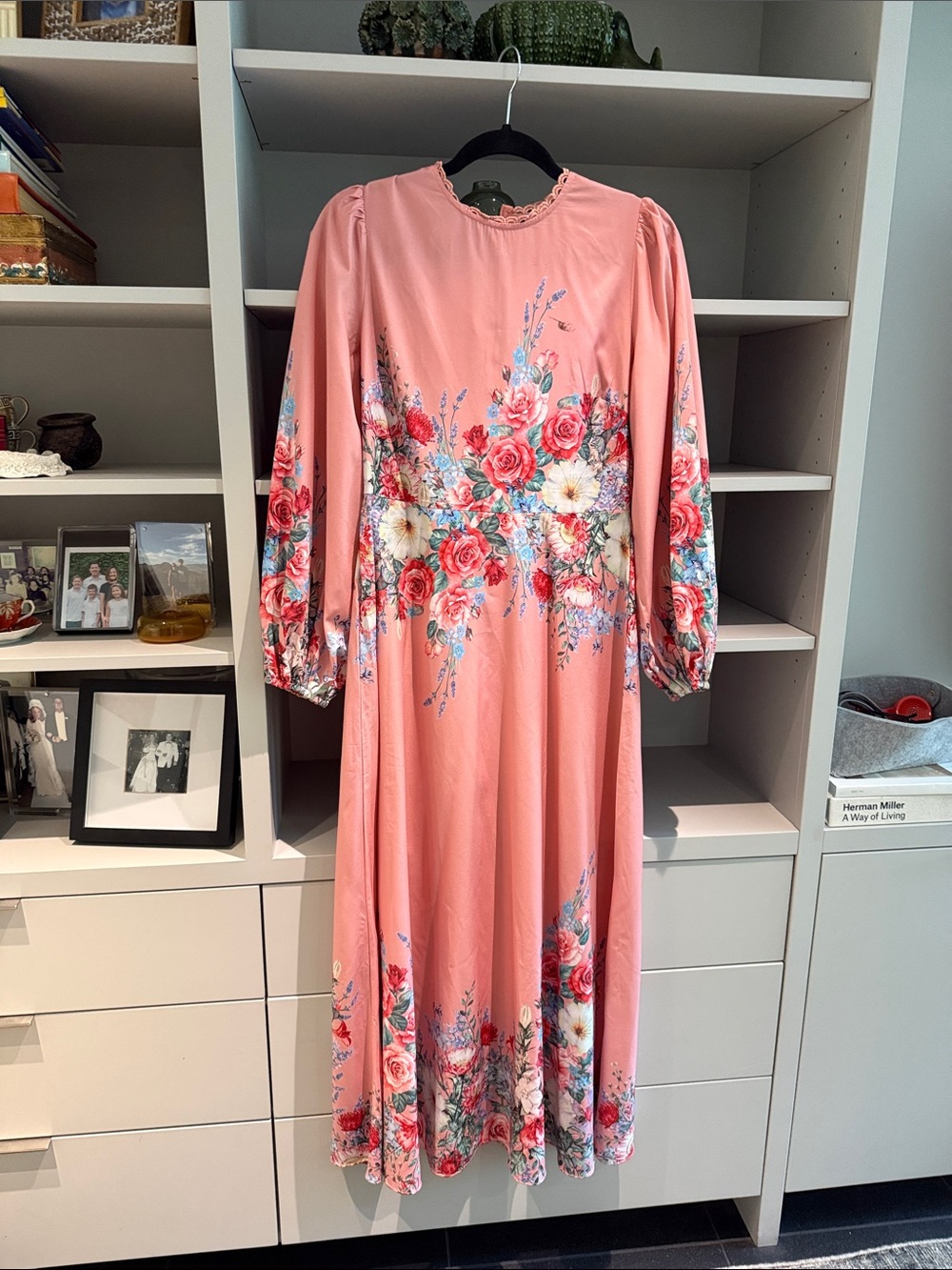 Women's Pink Crochet-Trim Floral Top